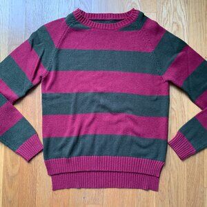 Red Green Striped Sweater Women's Size Small